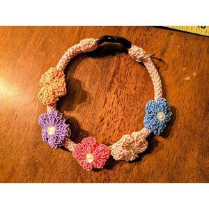 Adorable floral dog collar necklace